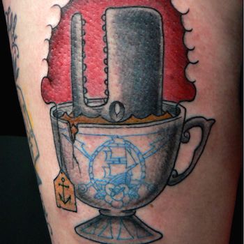 A Whale in the Tea Cup Vintage Tattoo