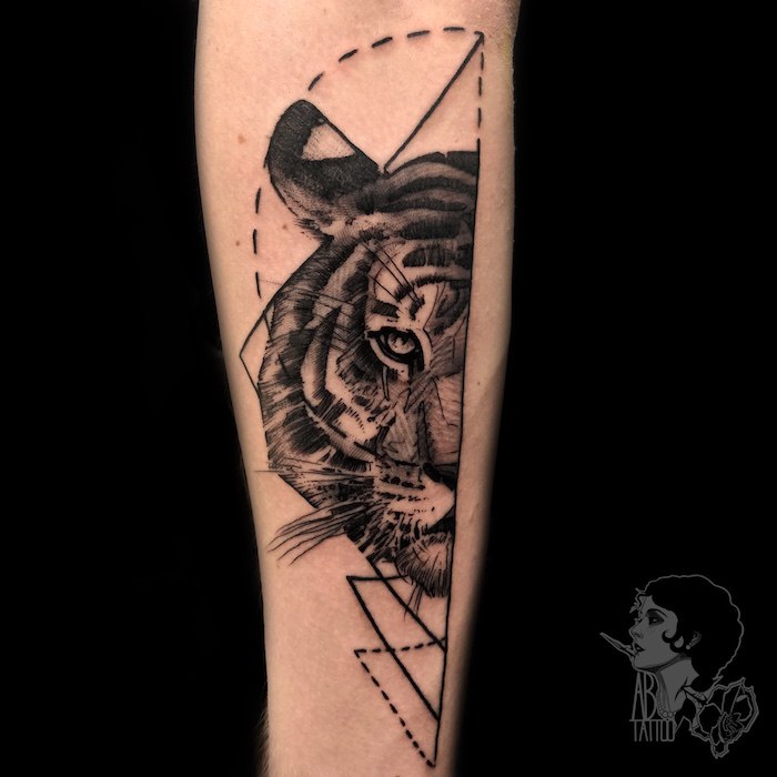 Tiger Geometrical Tattoo