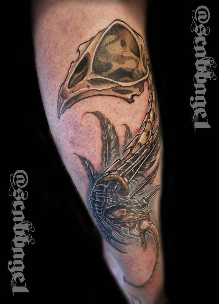 dead bird tattoo