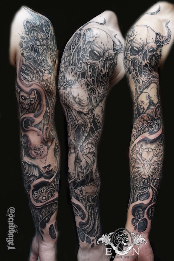 demon tattoo by scabbage