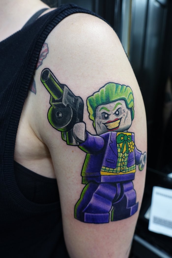 lego joker tattoo