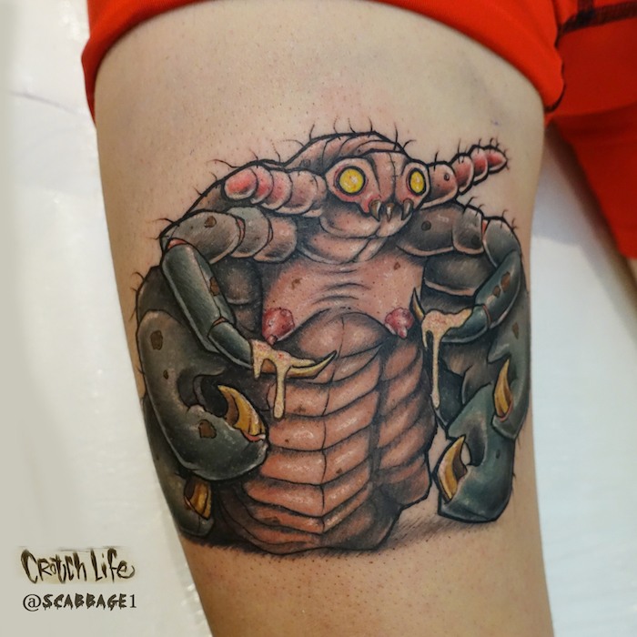 monster crab tattoo