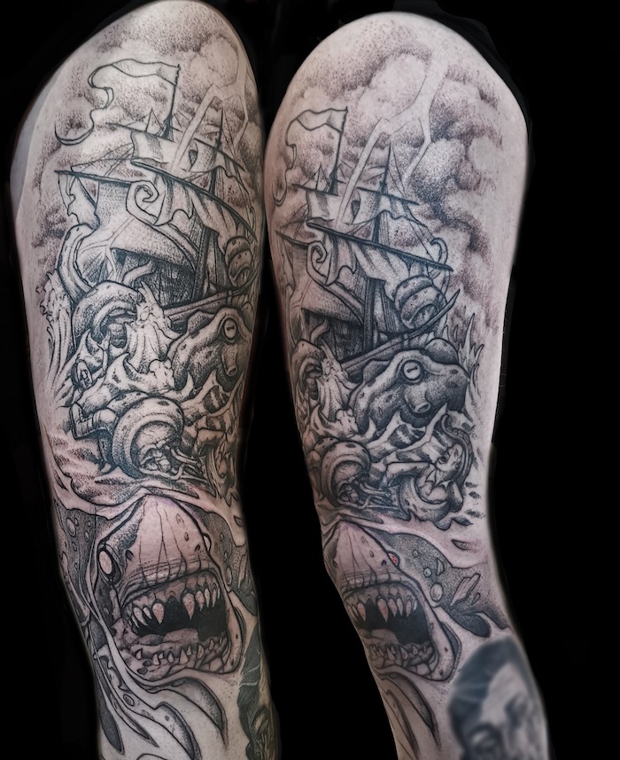 ocean monsters tattoo