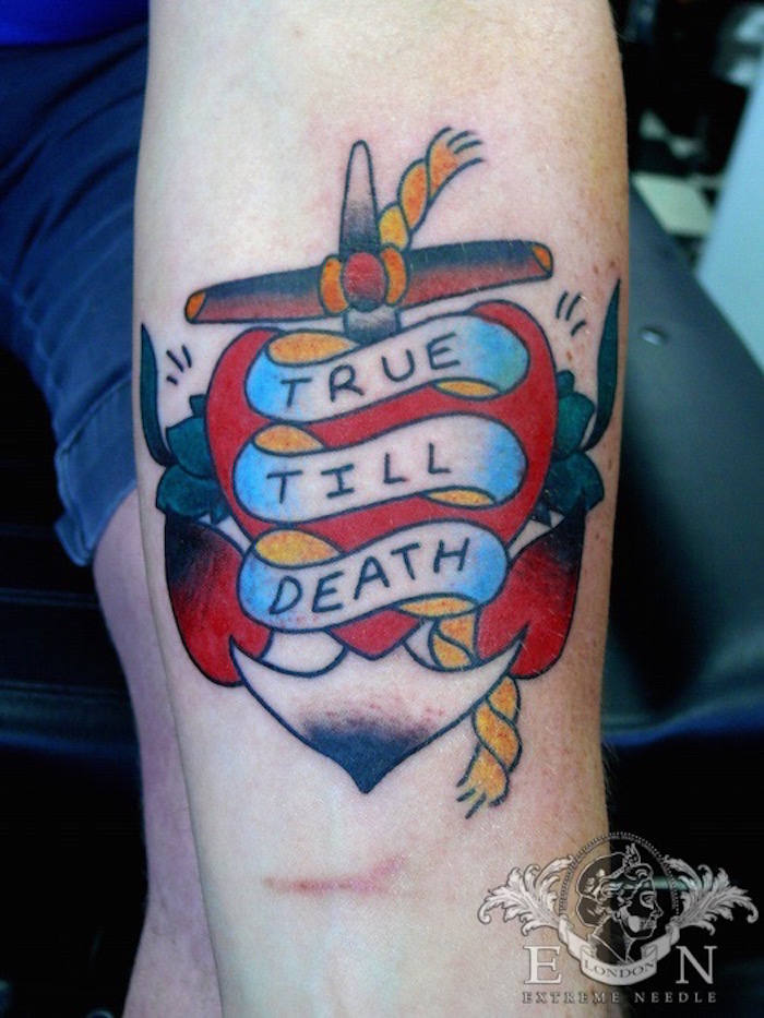 Traditional anchor tattoo
